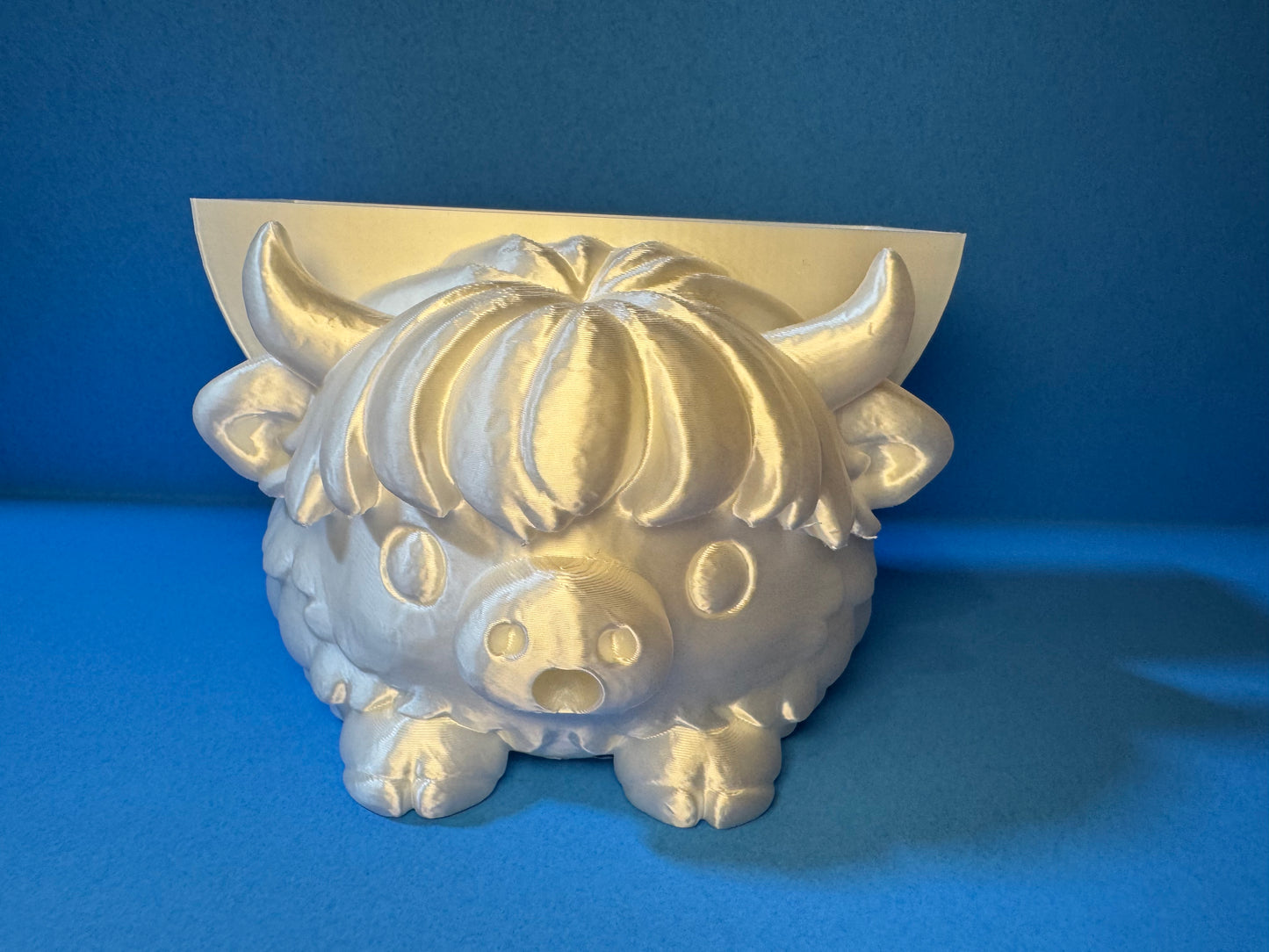 Highland Cow Sponge Holder with Drain | Farmhouse Kitchen Sink Organizer | 3D Printed Sponge & Scrubber Holder