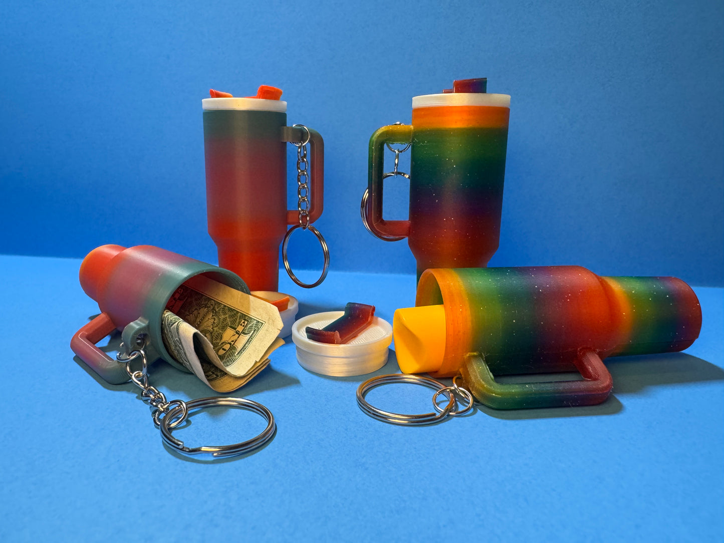 Mini Tumbler Keychain| Money Holder | Pill Holder | Lip Moisturizer Case |Gift for Her | Everyday Carry Accessory