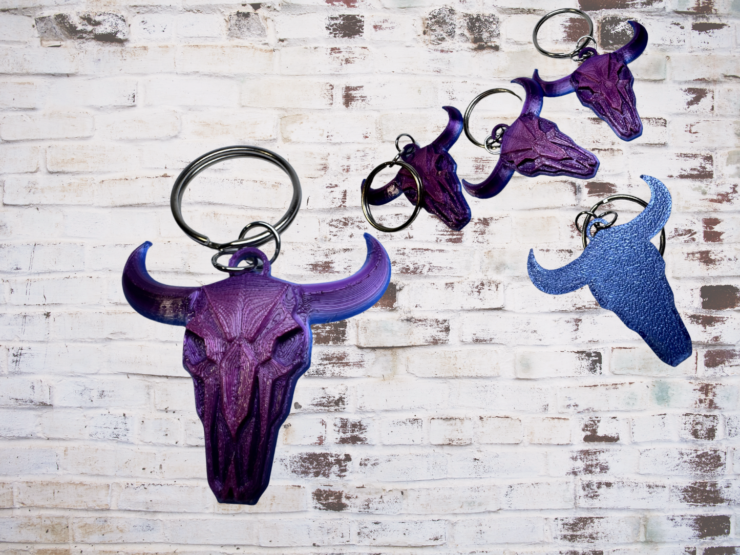 Bull Skull Keychain - Bag Accessory