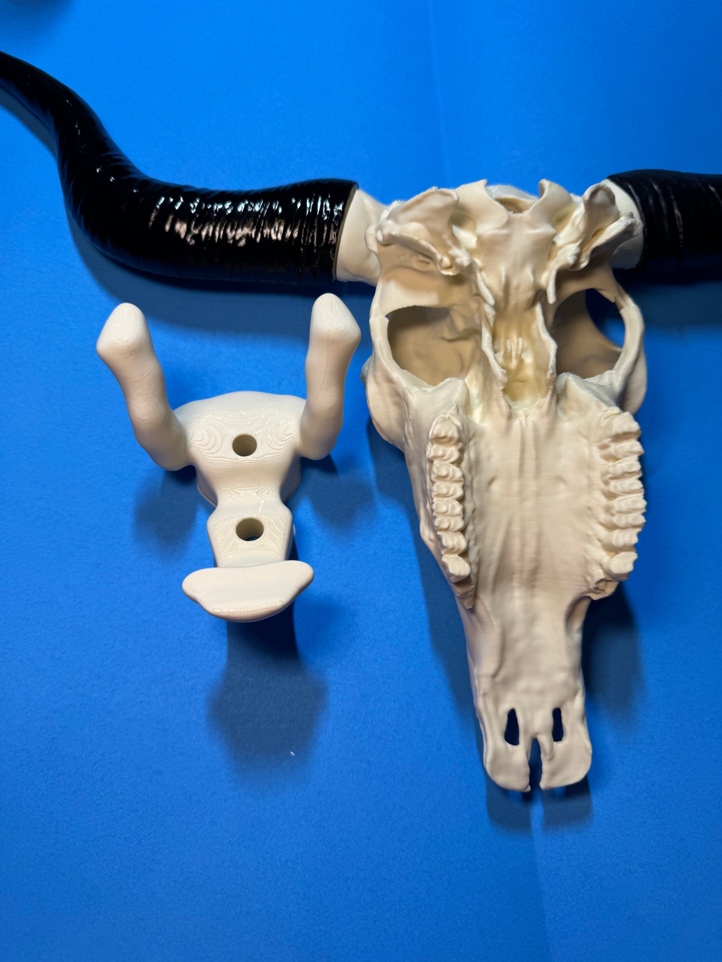 3D Printed Bull Skull Decor | Faux Western Longhorn Skull | Rustic Farmhouse & Western Wall Decor