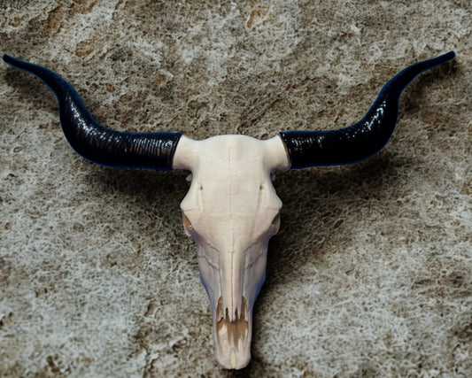 3D Printed Bull Skull Decor | Faux Western Longhorn Skull | Rustic Farmhouse & Western Wall Decor