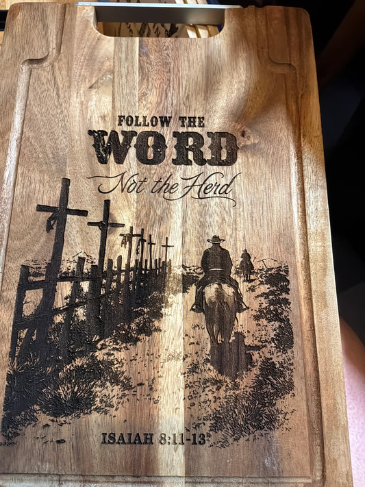 Follow the Word Cutting Board