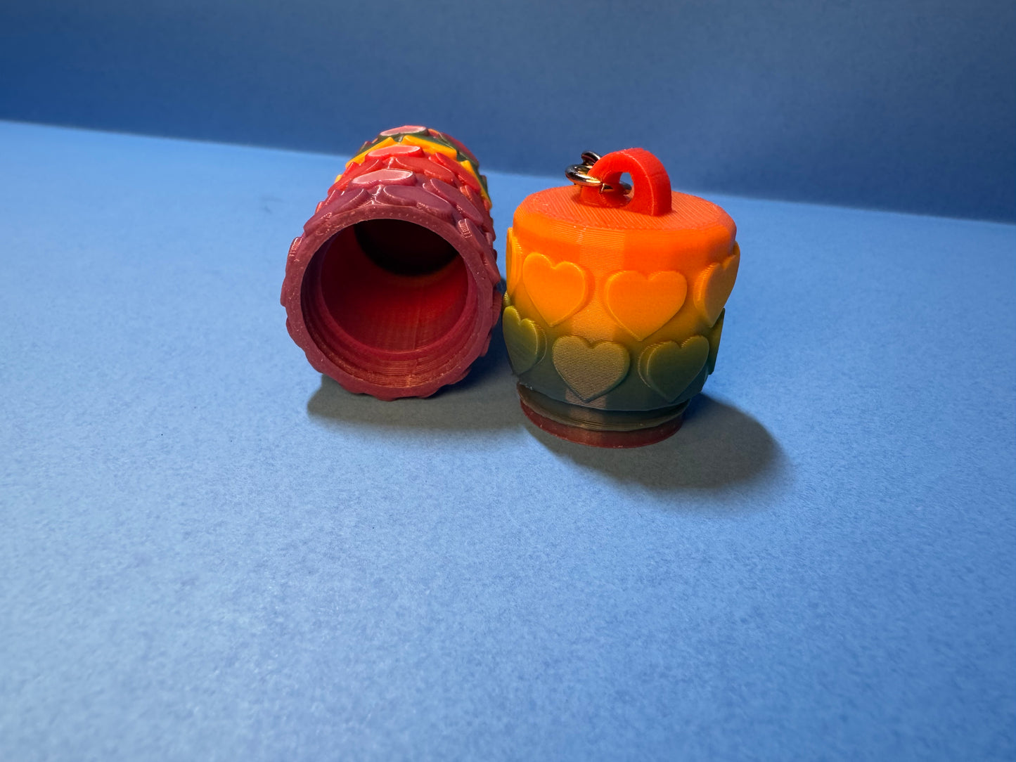 Heart Keychain Storage Container | Cute Money Holder Keychain | Pill Holder | Lip Balm Holder | Hidden Stash Keychain | Small Gift for Her