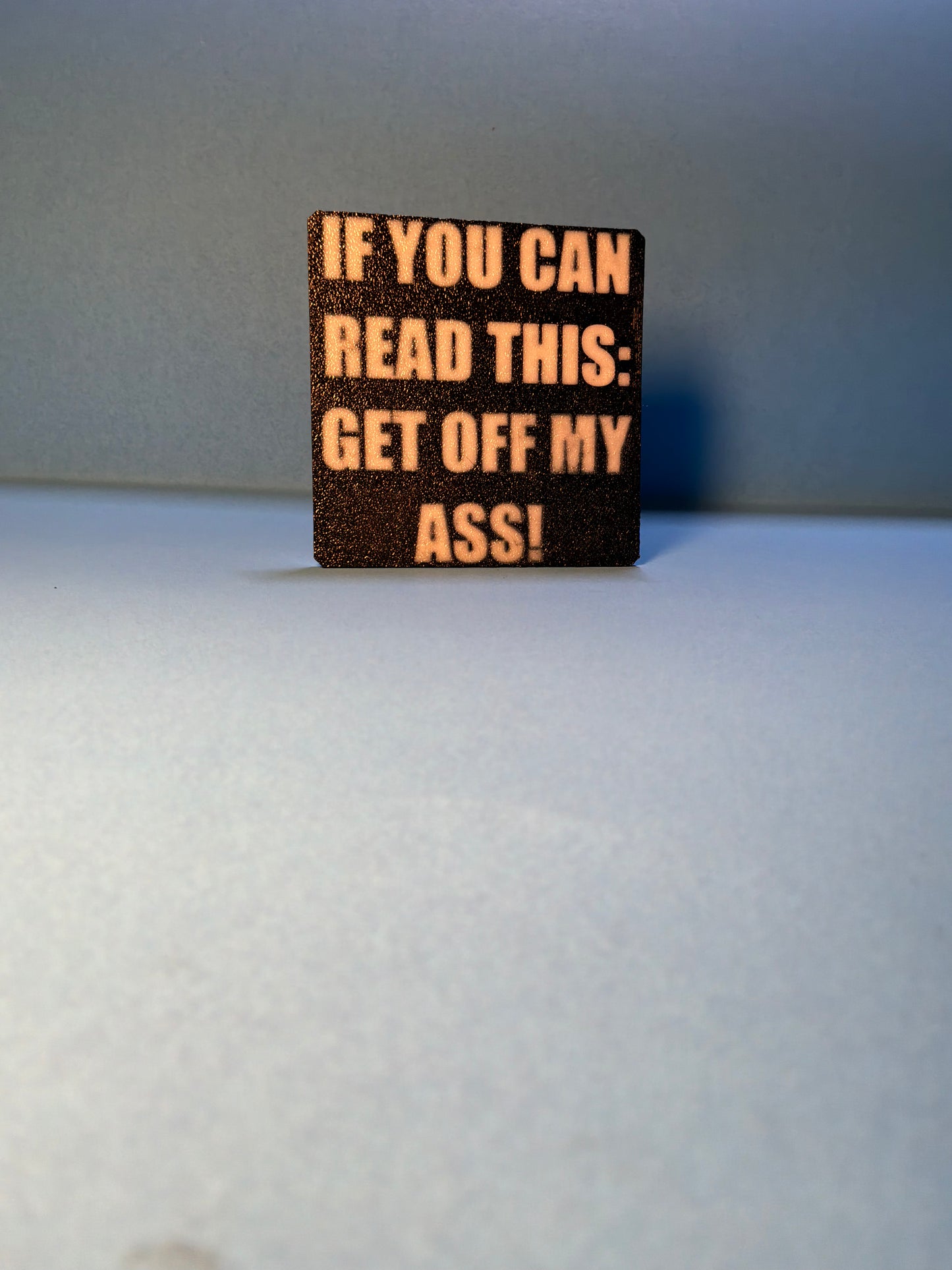 Funny Trailer Hitch Cover – “If You Can Read This Get Off My Ass” – 3D Printed PETG – Durable Weatherproof Truck Accessory
