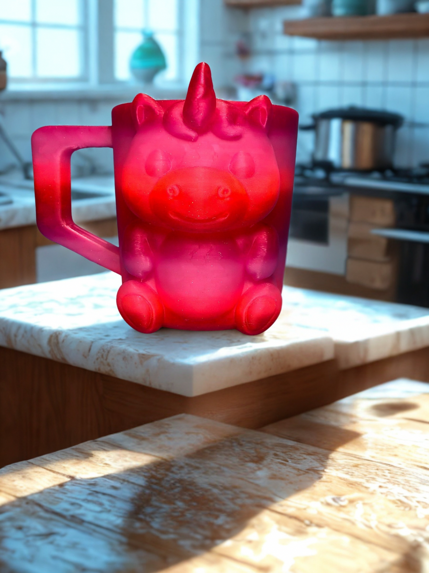 Unicorn Ice Cream Pint Holder with Spoon Slot – Cute Dessert Holder – 3D Printed Ice Cream Cozy – Fun Gift Idea
