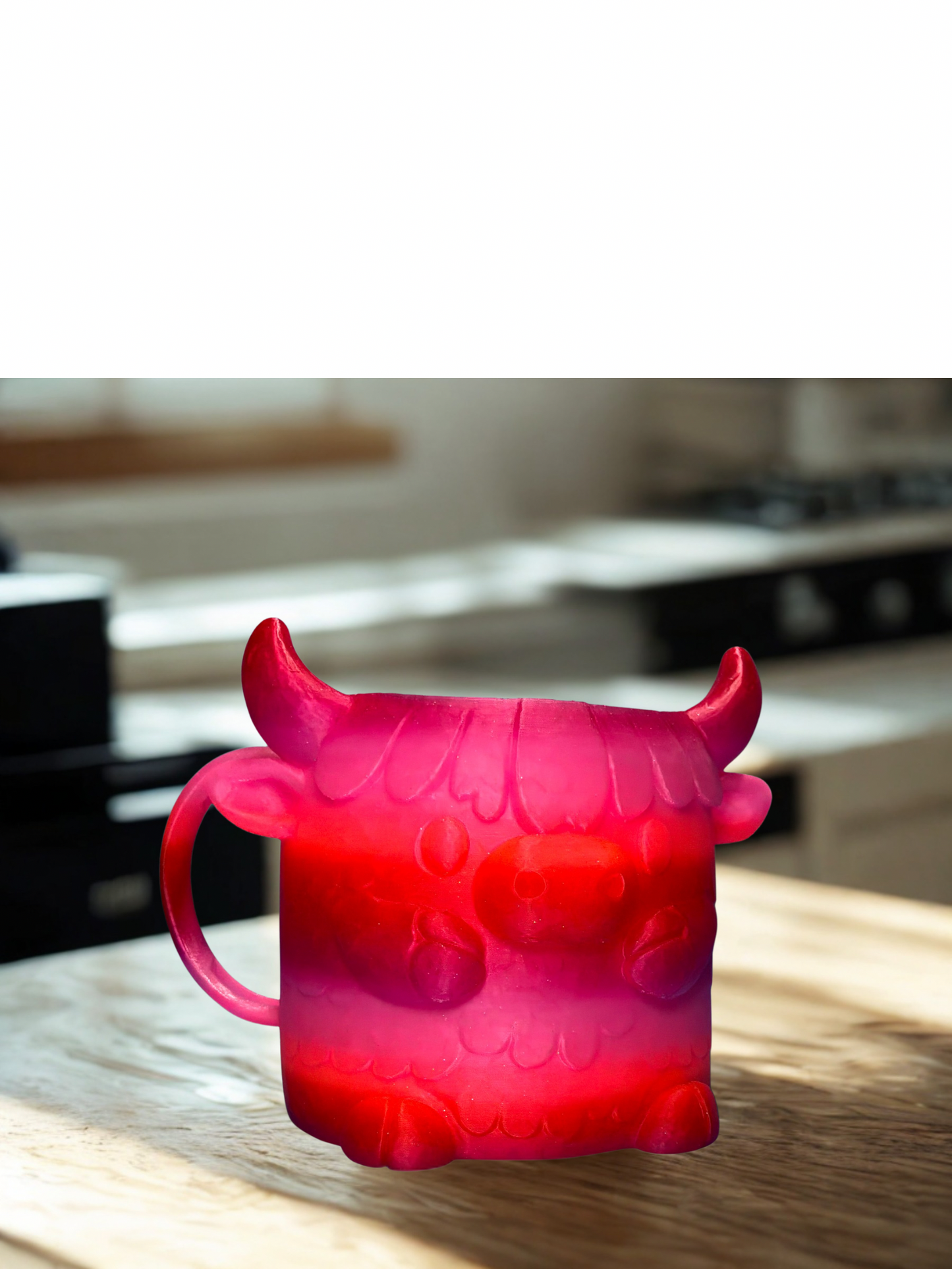 Highland Cow Ice Cream Pint Holder with Spoon Slot – Cute Dessert Holder – 3D Printed Ice Cream Cozy – Fun Gift Idea