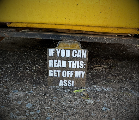 Funny Trailer Hitch Cover – “If You Can Read This Get Off My Ass” – 3D Printed PETG – Durable Weatherproof Truck Accessory
