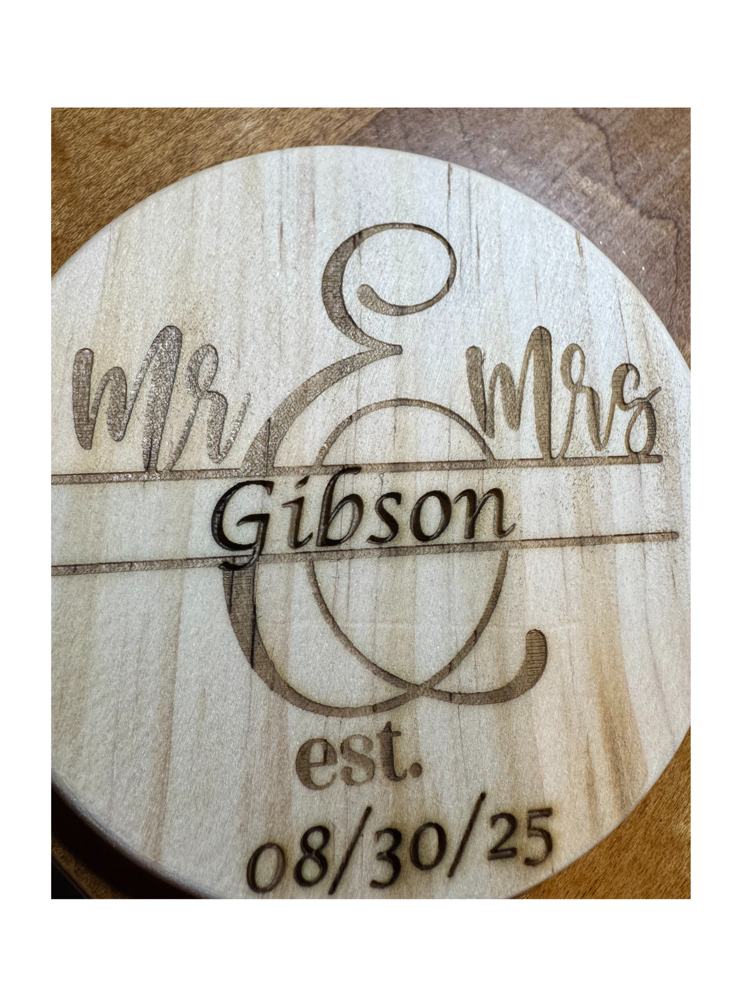 Custom, Personalized Wedding Monogram Coasters